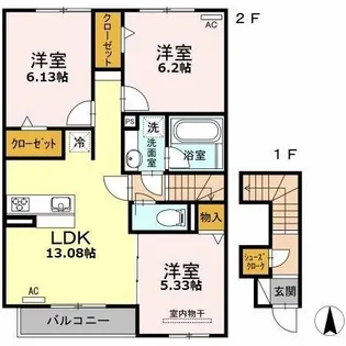 アレイズ【2階】の間取り