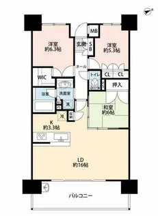 パークシティ新宮中央【1420号室】の間取り