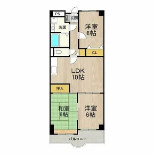 センターロイヤル【7階】の間取り