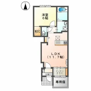 アクシア旭町【1階】の間取り