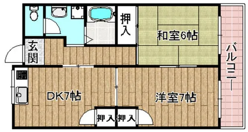 HACHIBUSE高槻【4階】の間取り