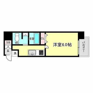 ブリリアント大阪西【15階】の間取り