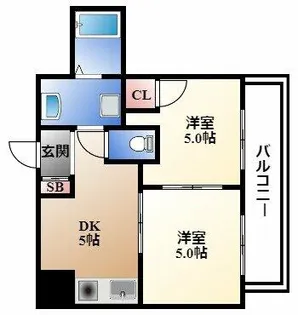 フジアーバンハイツ【6階】の間取り
