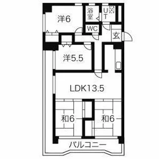 ふぁみーゆ月見坂【5階】の間取り