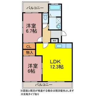 Will山田一番町【302号室】の間取り