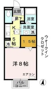 ジェントル阿成【1階】の間取り