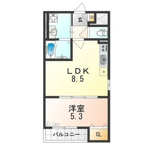 ALEGRIA泉佐野Ⅱ【2階】の間取り
