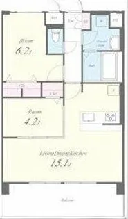 ALUNA箱崎【9階】の間取り