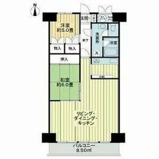 ライオンズマンション久屋公園【5階】の間取り