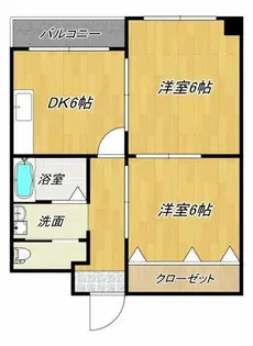 フジハイム谷町【6階】の間取り