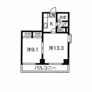 ヒルトップハウス【6階】の間取り