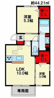 コモド カーサ【1階】の間取り