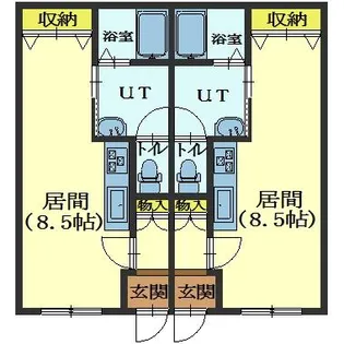 ラ・カーサ【1-B号室】の間取り
