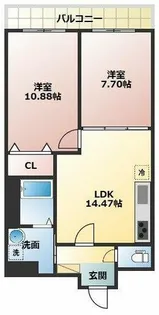 リアライズ今里南【1階】の間取り