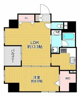 ロイヤル内本町【8階】の間取り