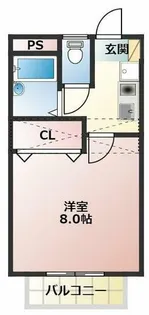 ウイングコートステラB棟【2階】の間取り