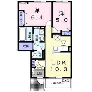 ラウレア【1階】の間取り