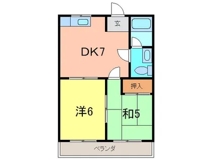 高瀬山ハイツ【101号室】の間取り