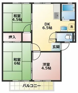 ニューハイツウィングスA【201号室】の間取り
