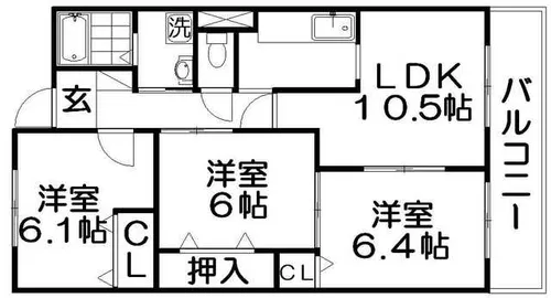 プリムローズ【3階】の間取り