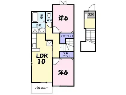 ハイファイン藤【2階】の間取り