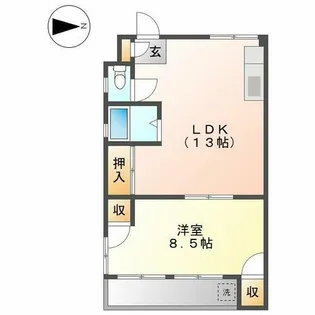 大朝ハイム【301号室】の間取り