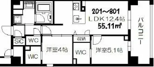 セントリヴィエ大阪梅田【3階】の間取り