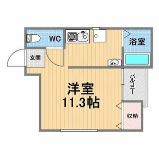 クレール二見【1階】の間取り