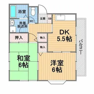 サンサンハイツ【2階】の間取り