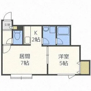 ボヌール【203号室】の間取り