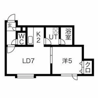 ボヌール【203号室】の間取り