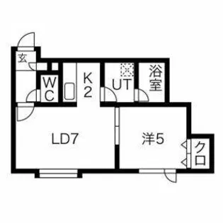 ボヌール【203号室】の間取り
