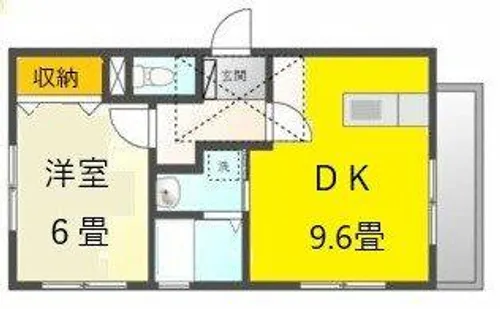 フェリス芸大通【1階】の間取り
