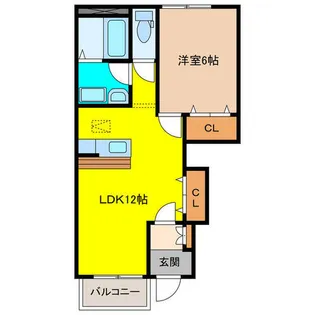 アシューレ五郎丸【1階】の間取り