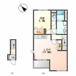 メゾン アイリス【2階】の間取り