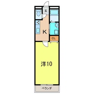 アンプルール リーブル さつき【203号室】の間取り