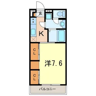 FERIO高松【201号室】の間取り