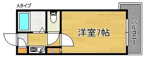 ロジュマン海塚Ⅱ【5階】の間取り