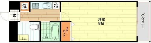 大阪府大阪市西区立売堀4丁目【マンション】の間取り
