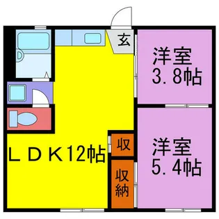 ファミーユ金澤【1階】の間取り