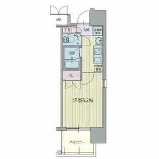パルティール城西【11階】の間取り