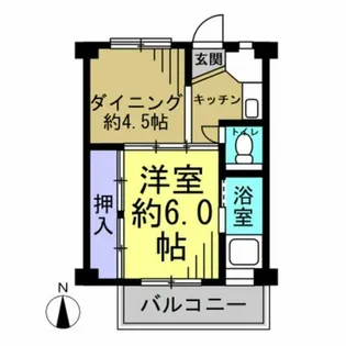 ビレッジハウス榎戸 2号棟【301号室】の間取り