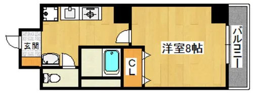 ヴェリッシモ芥川【207号室】の間取り