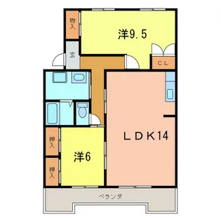センチュリー住吉【301号室】の間取り