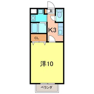 アムール西岡崎【1階】の間取り