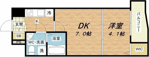 ミュプレ北浜EAST【13階】の間取り