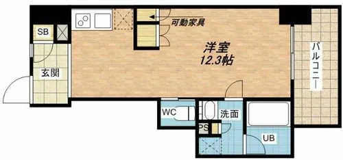 アーバネックス北浜【9階】の間取り