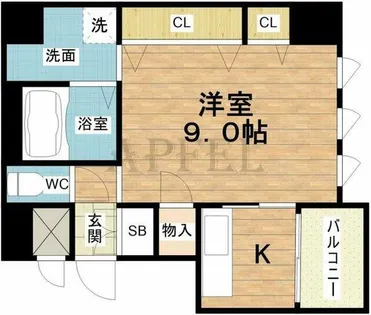 ParkHills北堀江lamoda【6階】の間取り