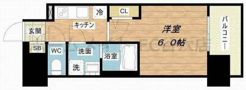 エスリード本町靱公園レジデンス【5階】の間取り