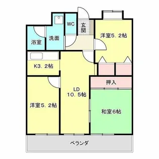 エスポア曙【406号室】の間取り